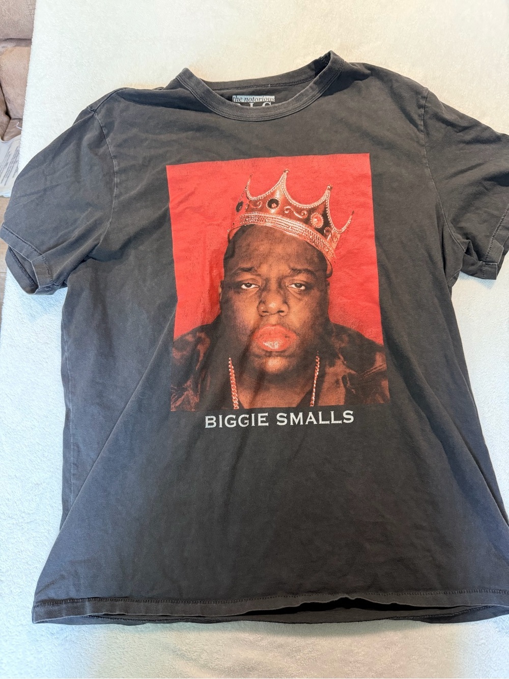 Men's Black Graphic T-Shirt with Red Portrait Print